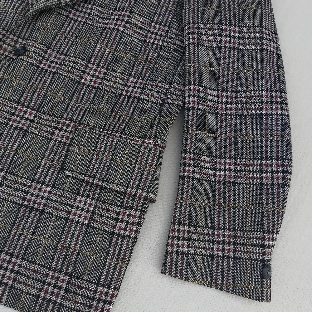 Vintage Polyester Plaid Jacket - Picture 7 of 8